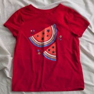 Cat & Jack Red T-Shirt with Watermelon and Stars